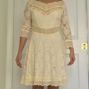 Vintage Free People Ivory Lace Dress